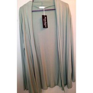 New Choice Green Long Sleeve Stretchy Open Cardigan Sz XL NWT